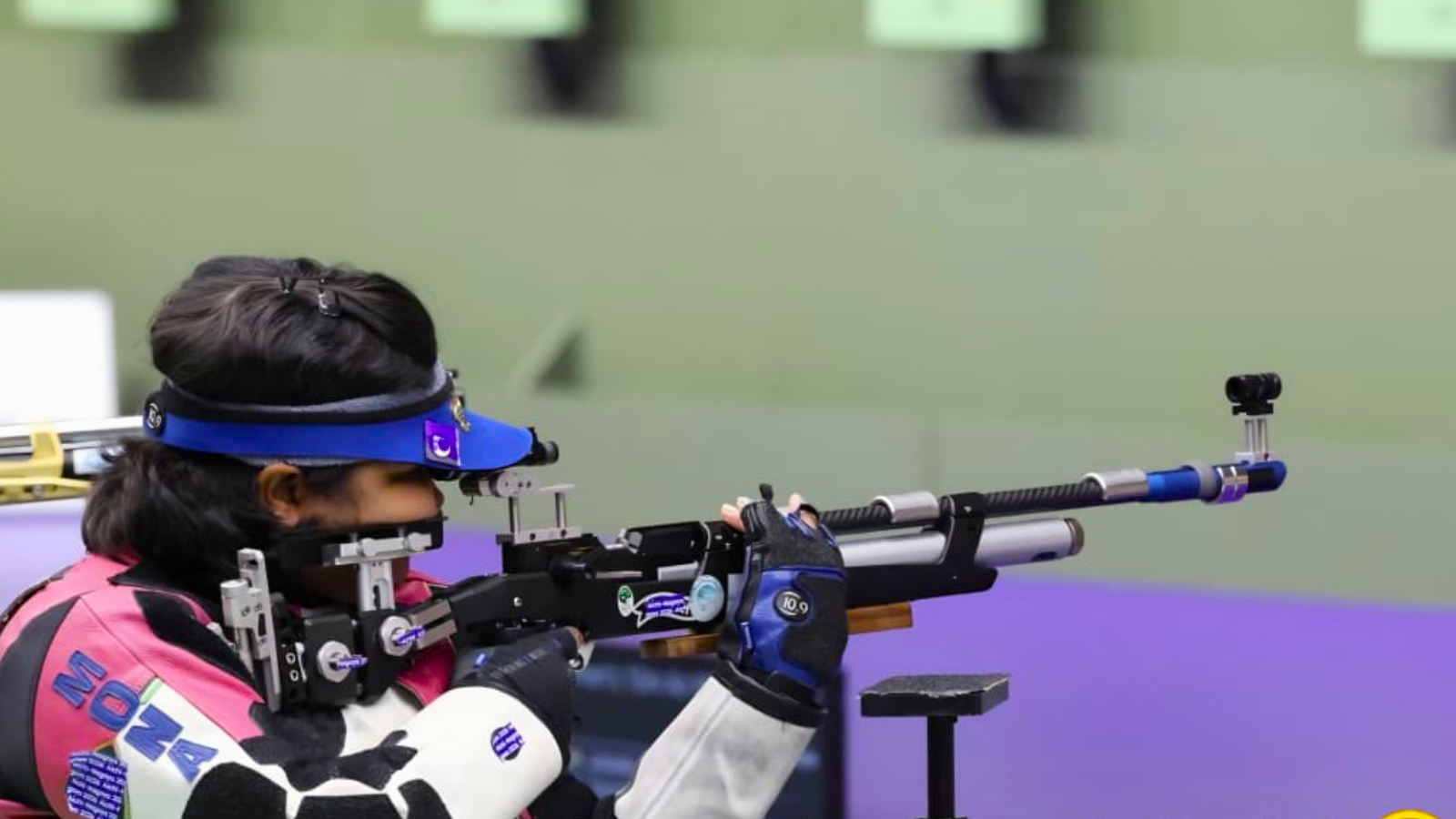 Shooter Mona Agarwal competes in the women's 10m air rifle event. (Photo: Paralympic Committee of India)