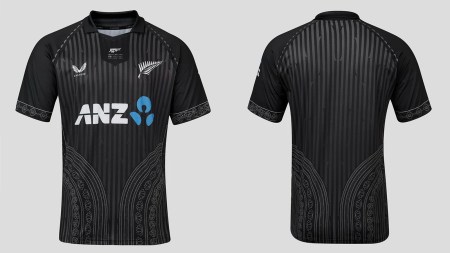 The new jersey features lotus flowers and mandala art and New Zealand are expected to wear them during the ODI series next month. (New Zealand Cricket Website)