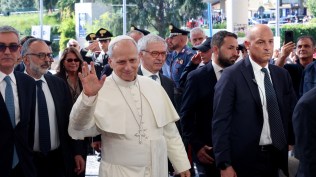 Pope Leo arrives at Gemelli Hospital ahead of the pontiffs surgery to remove a lung nodule, in Rome, Italy, October 13, 2026. (REUTERS)