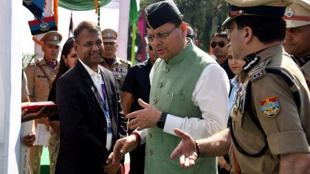 Pushkar Singh Dhami targets Congress over Akhilesh Yadav remarks, Dehradun, Pushkar Singh Dhami, Akhilesh Yadav, Mallikarjun Kharge, Narendra Modi, Indian express news, current affairs
