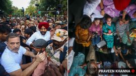 The Congress leaders were detained by cops in dramatic circumstances