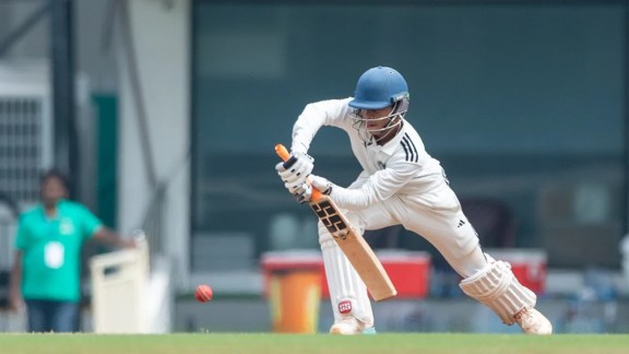 What sets Shikhar Mohan apart is respect for the value of his wicket, and a taste for the slow grind that runs against the grain of his generation. (TNCA Photo)
