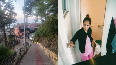 The suspect maid caught on CCTV camera installed in the house