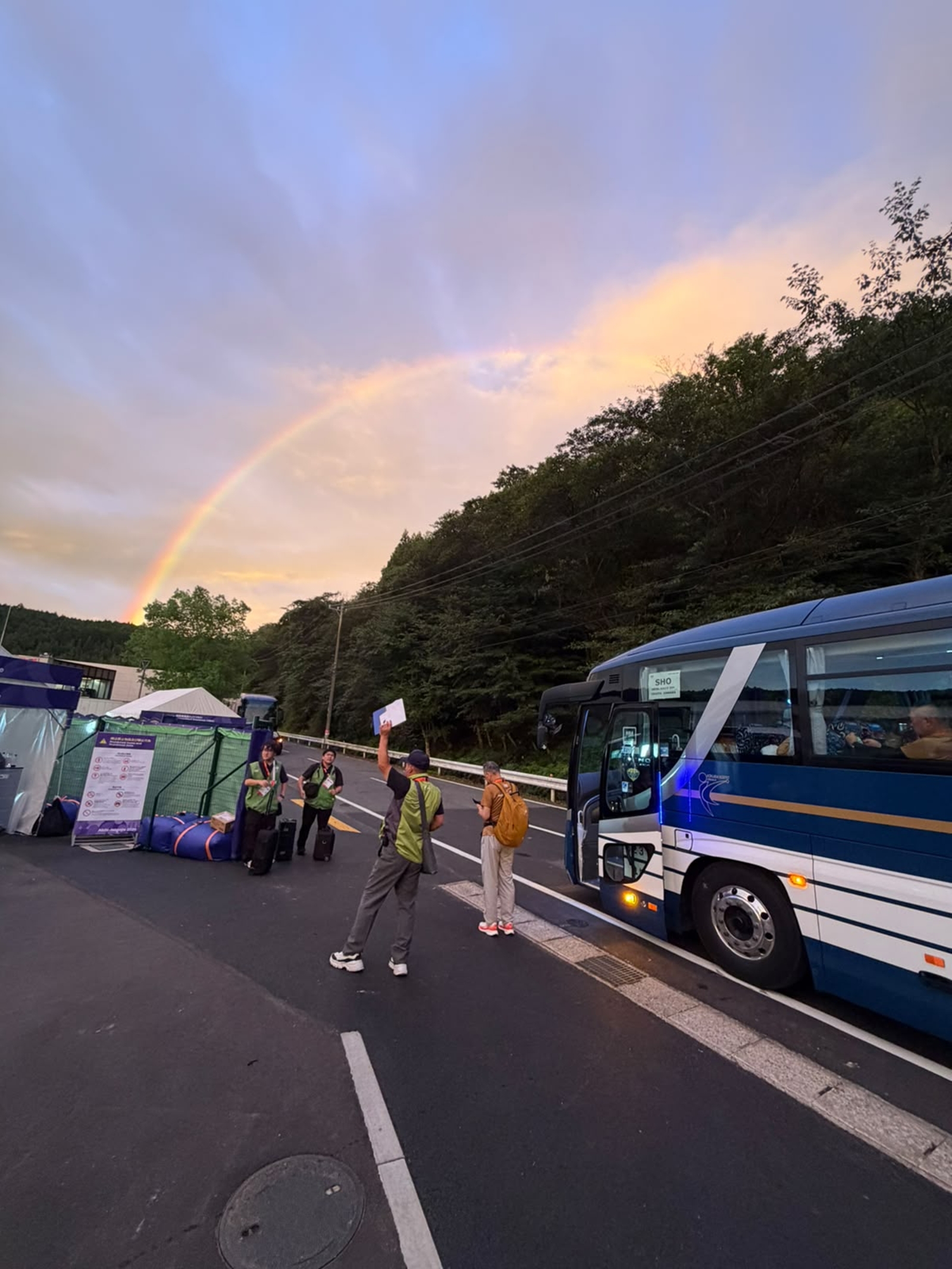 You won't always find a rainbow at the end of a trek and an Asian Games shooting event, but there was one here.