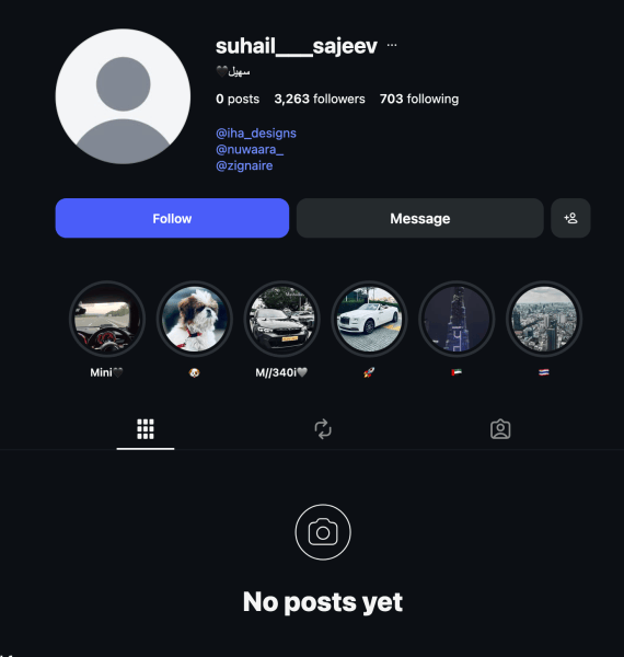 suhail sajeev kerala mini cooper crash instagram homepage