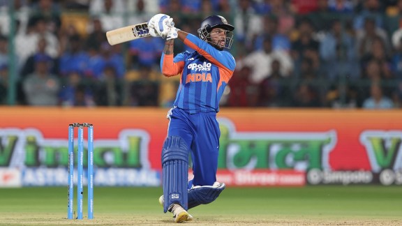 Tilak Varma of India plays a shot during the 5th T20I match between India and West Indies at the M.Chinnaswamy Stadium, Bengaluru, India on October 17, 2026. Photo: Pankaj Nangia / CREIMAS for BCCI