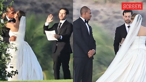 Tobey Maguire officiates ex-wife's wedding to billionaire days after divorce