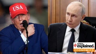 US President Donald Trump and Russian President Vladimir Putin. (AP)