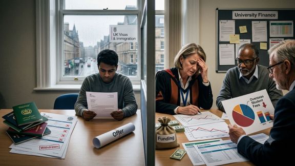 uk immigration decline visa job cuts british universities financing